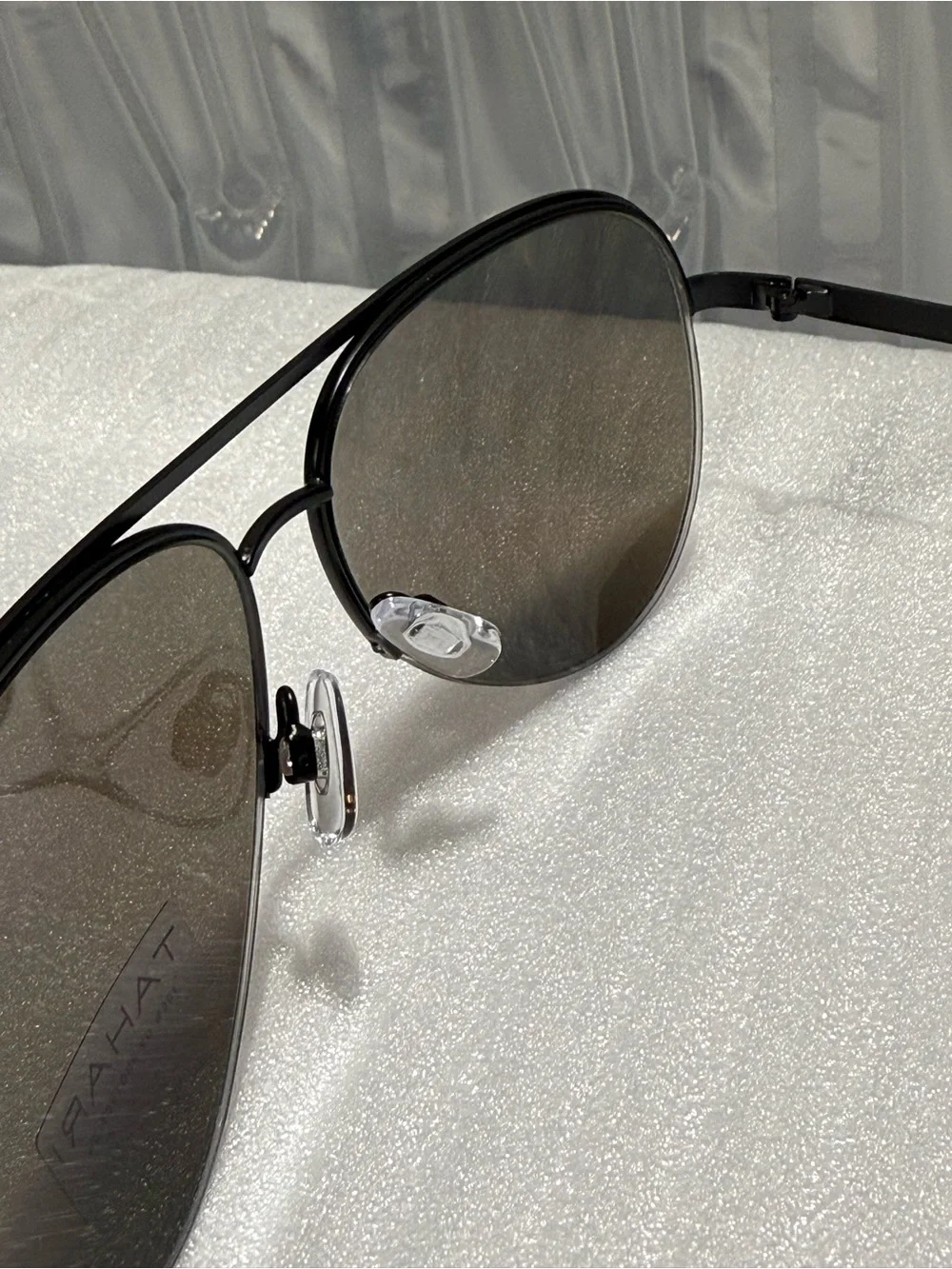 Tahari Classic Metal Blue Lenses Aviator Sunglasses-Unisex-New (TM144 CAT 3)
